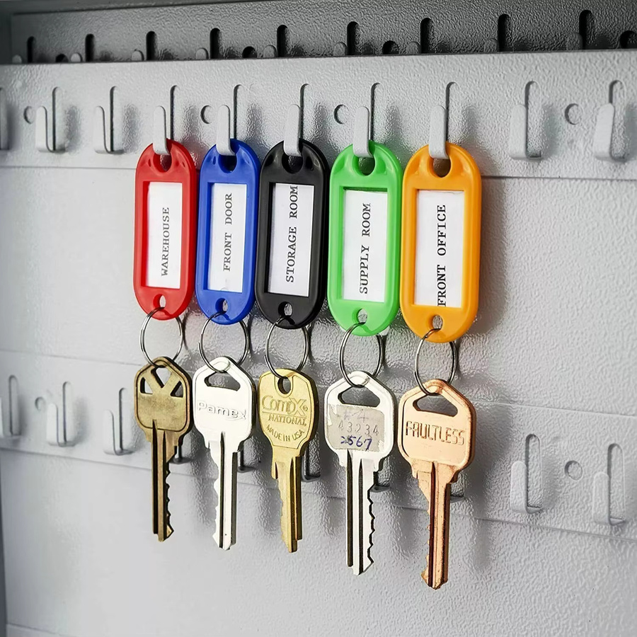 Multicolor Kunststoff-Schlüsselanhänger Set mit Fenster und Ringetikett für DIY-Zwecke, Gepäckanhänger und Nummerierung - Bild 2