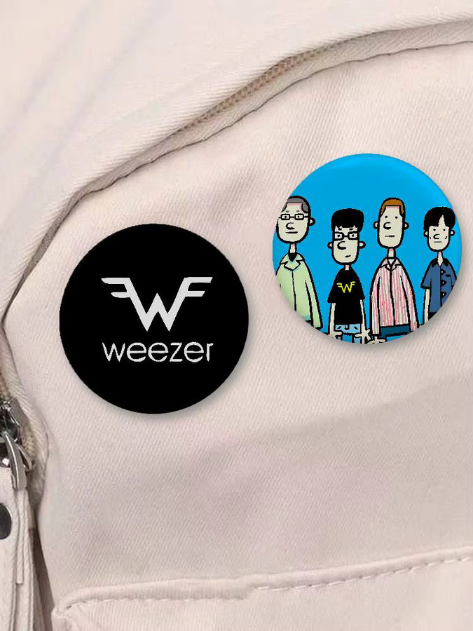 W-Weezer Pin Brosche, Weißblech, Metall - Bild 7