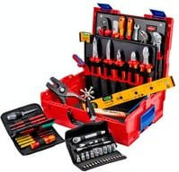 Knipex L-Boxx Elektro Werkzeugkoffer bestückt 65-teilig, Rot, B: 44,2 cm, T: 35,7 cm, H: 15,1 cm - Bild 2