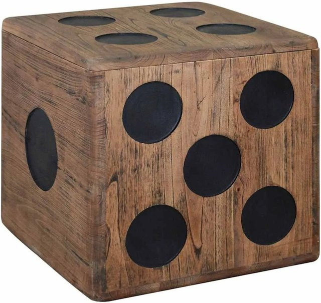 vidaXL Aufbewahrungskiste aus Mindi-Holz in Braun im Würfel-Design B/T/H: 40 x 40 x 40 cm - Bild 1