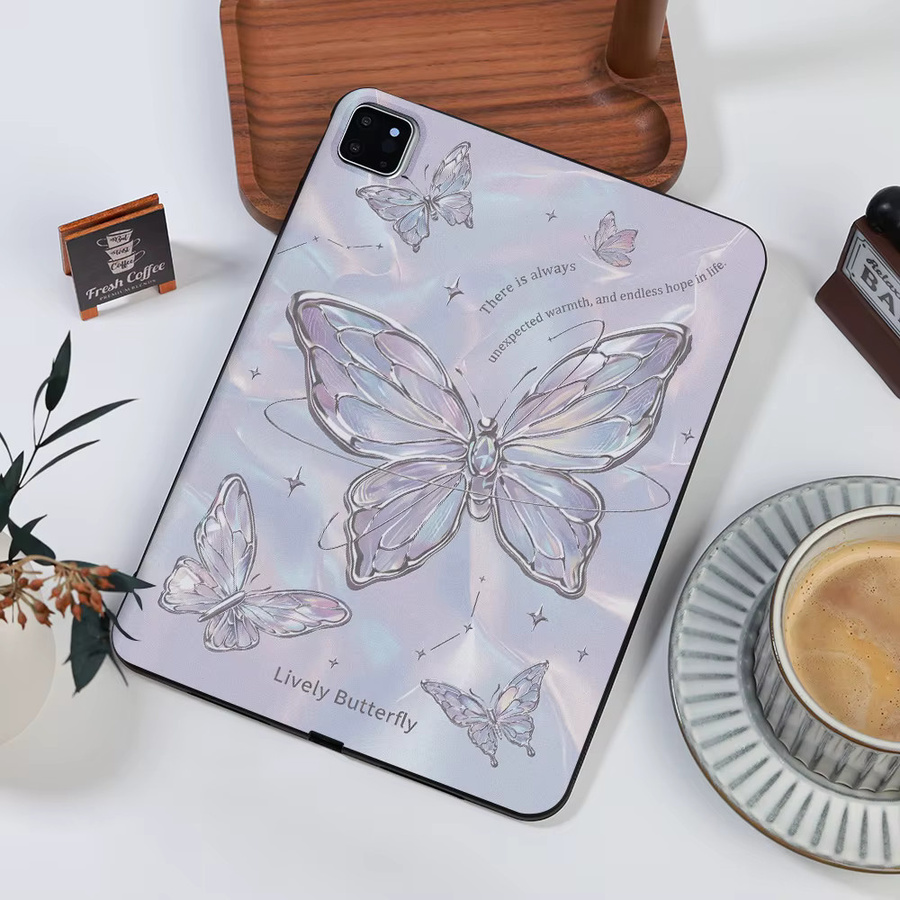 Tablet Hülle mit Katzen- und Schmetterlingsmuster für Xiaomi Pad 7 7 Pro 8 8 Pro Redmi Pad 2 Pad mini Poco Pad in Multicolour - Bild 3