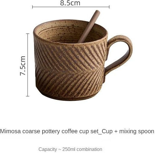 Luxuriöses High-End Keramik-Set aus Tasse und Untertasse von Yiran Furniture in Braun - Bild 1