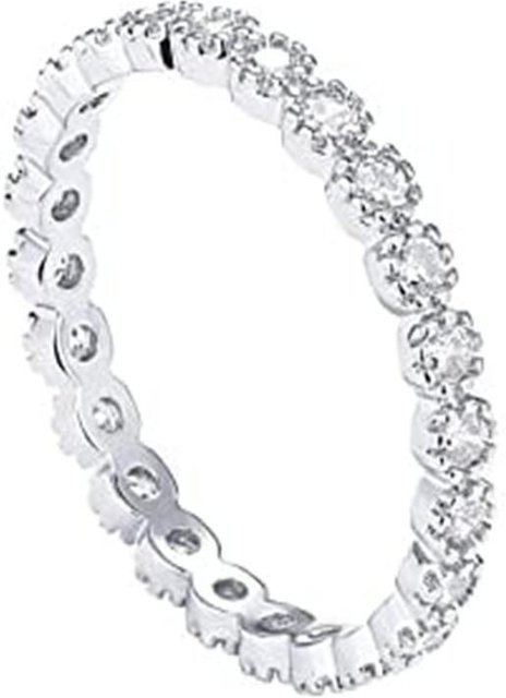 Huitan Verlobungsring, Silber, Zirkonia, Damen - Bild 1
