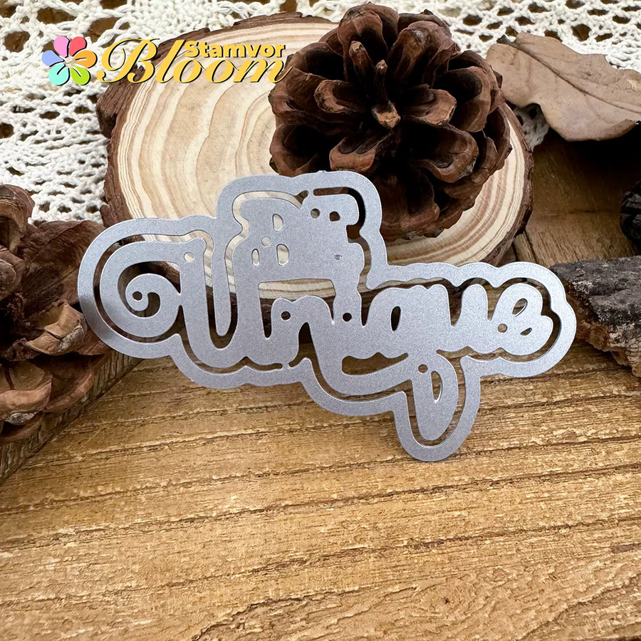 BE UNIQUE Words Metall-Stanzform Schöne Schichten in Silber für Scrapbooking und dekorative Prägung - Bild 3