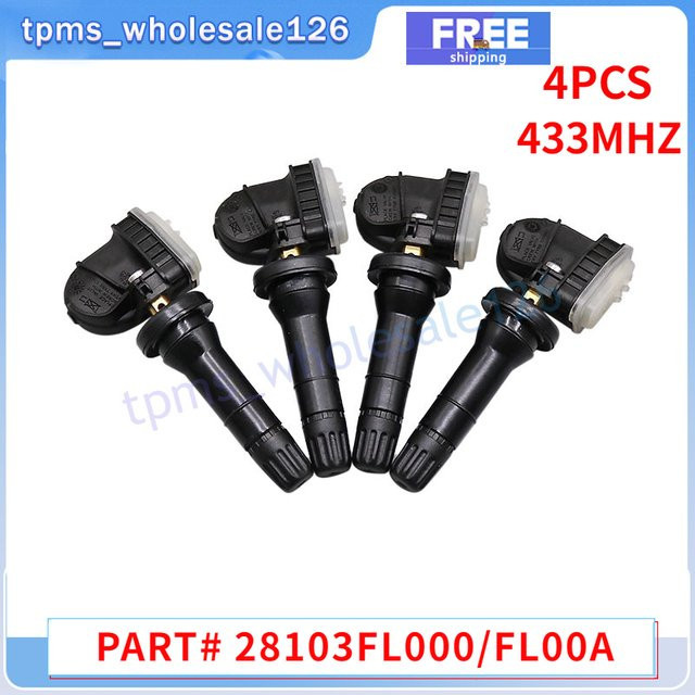 4 Stück GANGLE Reifendruckkontrollsystem Sensoren 433 MHz für Subaru Forester Impreza Legacy Outback WRX XV in Schwarz - Bild 1