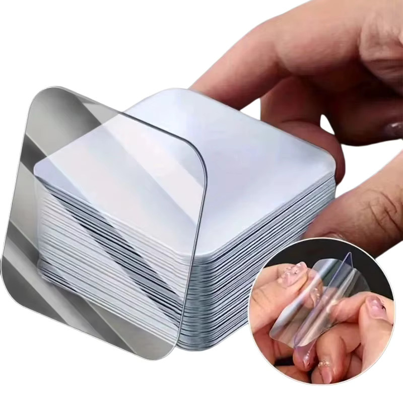 Transparentes doppelseitiges Nano-Klebeband als quadratischer Wandaufkleber, wasserdicht und nahtlos, B/B/H: 5,0 x 5,0 x 5,0 cm - Bild 5