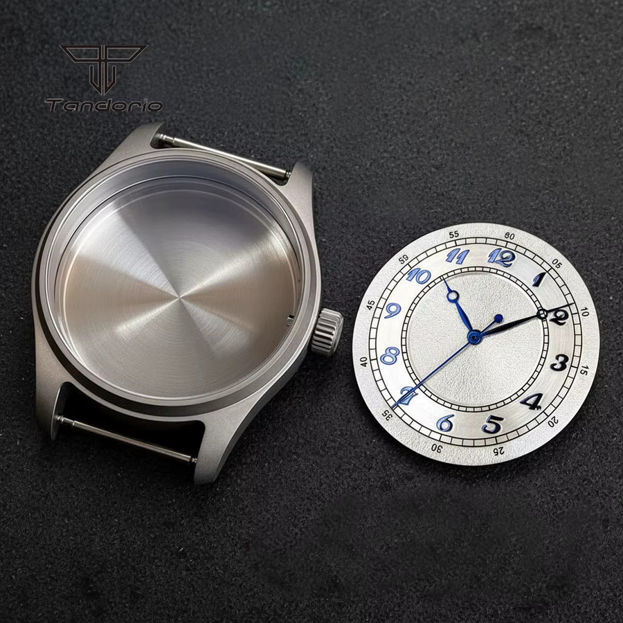 tandorio Uhrengehäuse Pilot, Titan, 39 mm, Saphirglas, Zubehörteile - Bild 2