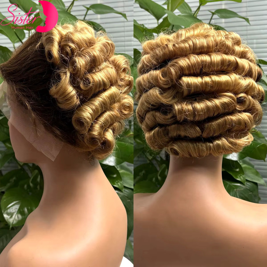 SISTER HAIR Bob Perücke, Echthaar, Wellenförmig, Damen - Bild 2