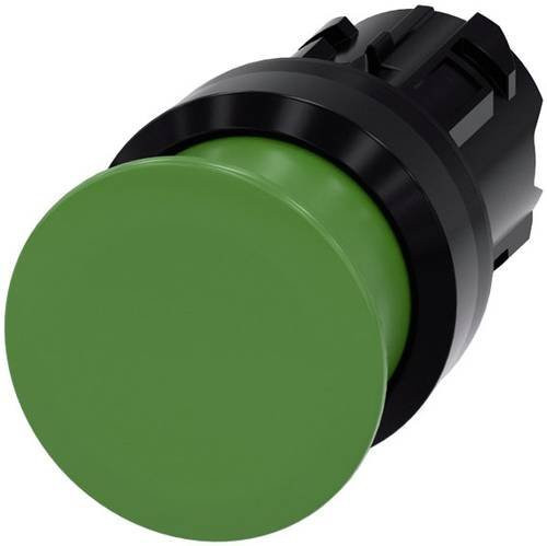 Siemens Pilzdrucktaster 3SU1000-1AD40-0AA0 mit Frontring aus Kunststoff in Schwarz und Grün - Bild 1