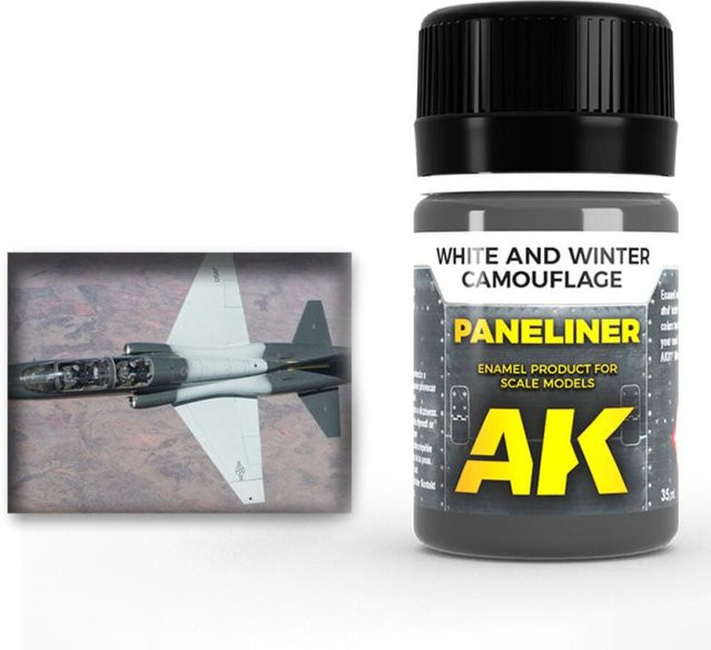 AK Interactive Paneliner for white and winter camouflage, 35ml - Bild 1