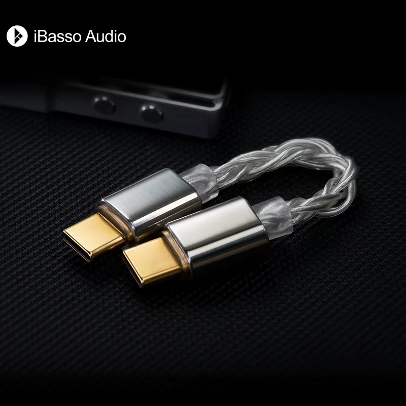 iBasso CB18 USB DAC Upgrade Kabel mit 6N Single Crystal Kupfer und Versilberung USB-C auf USB-C Small Tail für HiFi Audio - Bild 2