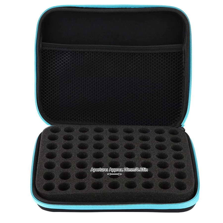 YOUTHINK Tragbare Aromatherapie Aufbewahrungstasche mit 63 Slots für ätherische Öle, Orange, B/T/H: 21,5 x 17,2 x 5 cm - Bild 2