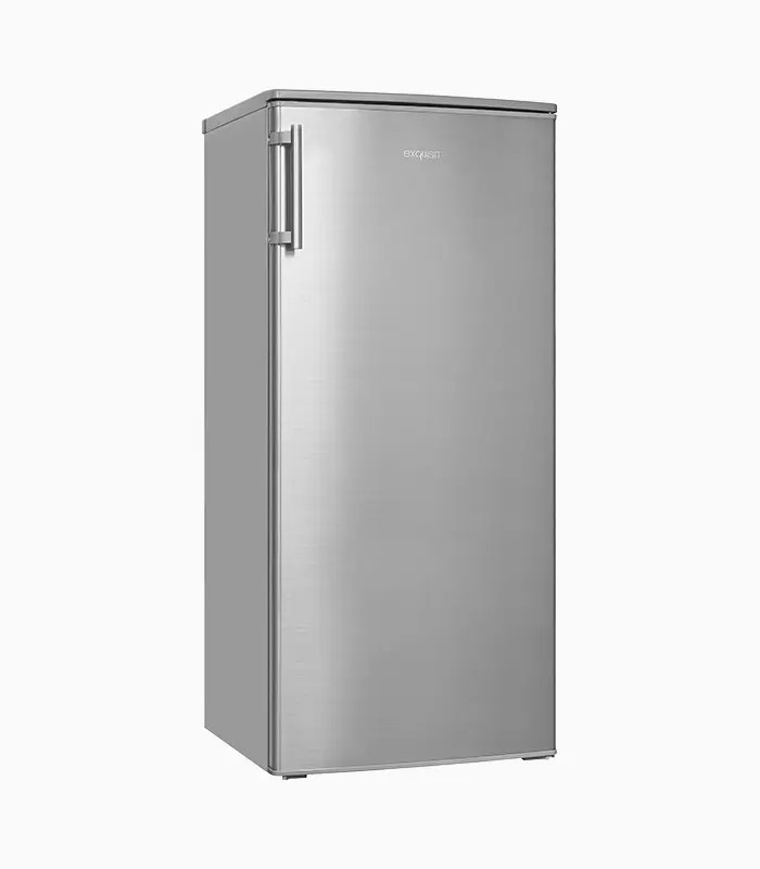 Exquisit Kühlschrank KS185-3-H-040F in Silver mit Inoxlook, freistehend, mit LED-Innenbeleuchtung und Super Cooling, B/T/H: 55,0 x 56,5 x 179,0 cm - Bild 2