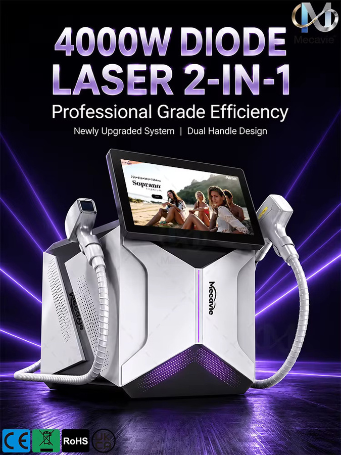Emsnova 2-in-1 Diodenlaser Haarentfernung und Tattooentfernungsgerät, Unisex, weiß - Bild 6