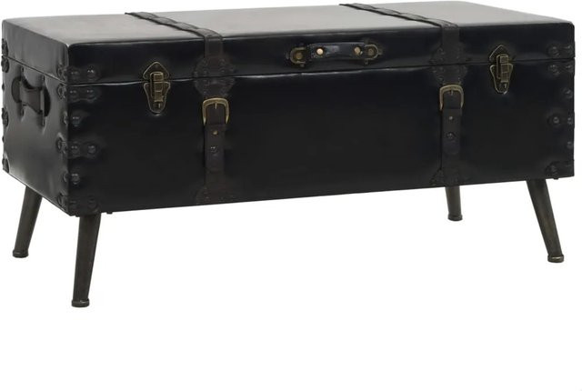 vidaXL Couchtisch aus MDF und Metall in Schwarz, rechteckig, B/T/H: 102 x 51 x 48 cm - Bild 1