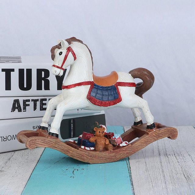 Yiran Furniture Weihnachts-Tier-Ornament aus Harz für die Weihnachtsbaum-Dekoration und als Tischdekoration - Bild 1