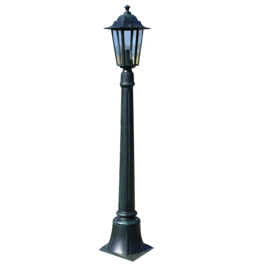 vidaXL Preston Gartenleuchte aus Aluminium und Glas in Dunkelgrün, Höhe: 105 cm - Bild 2