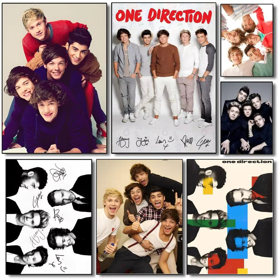 One D-Directions Selbstklebendes Poster aus Papier, Mehrfarbiges Kunstgemälde zur Wanddekoration für dein Zimmer, den Eingang oder das Restaurant - Bild 2