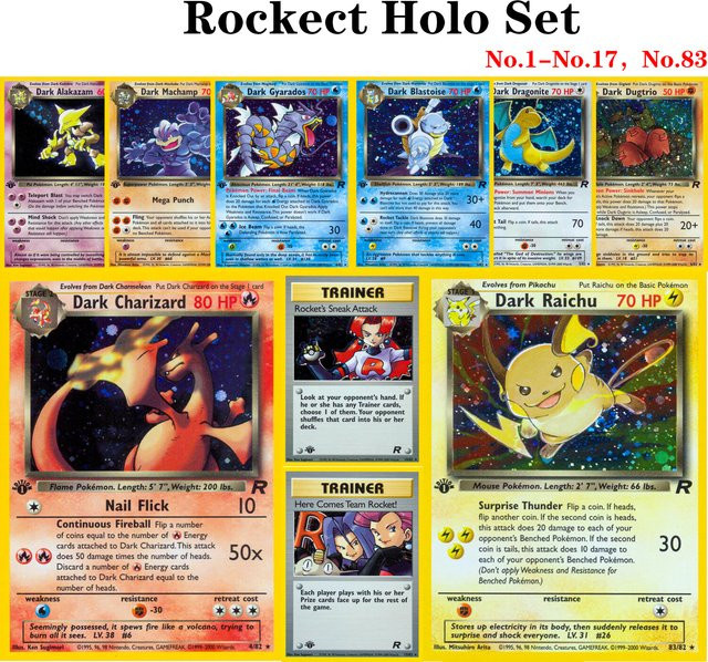 Bandai Pokémon Team Rocket 1st Edition Sammel-DIY-Karten, 2000-teiliges Set - Bild 1