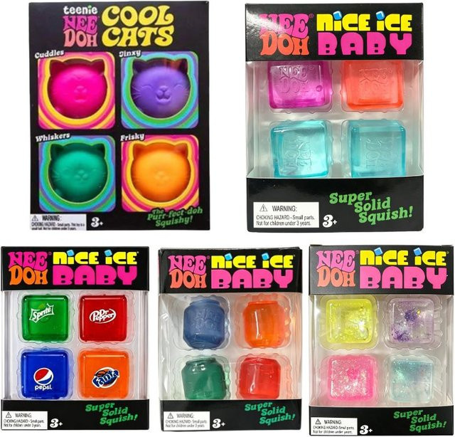 Needoh Nice Ice Cube, Sensorisches Spielzeug, 4er-Set - Bild 1