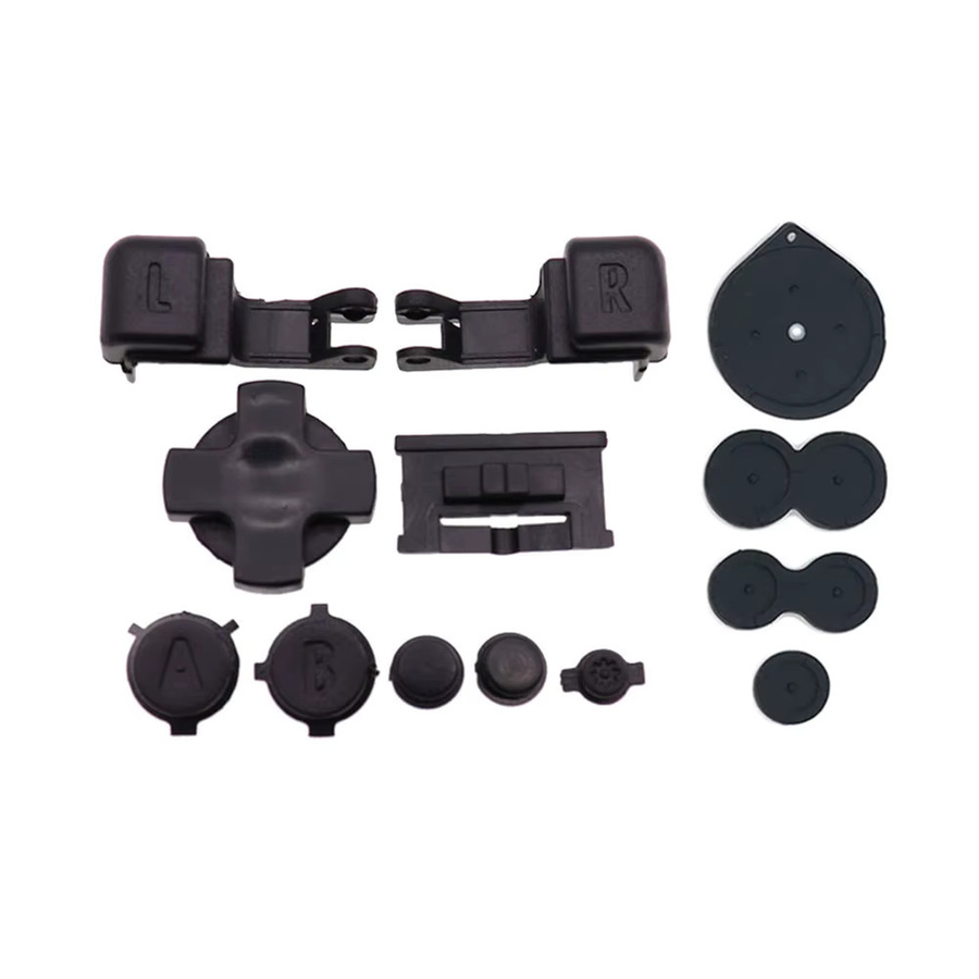 Komplettset aus Kunststoff-Tasten und Gummiknöpfen für GBA SP inklusive A B L R Select Start Power On Off Lautstärketasten und D-Pad von XOXNXEX - Bild 2