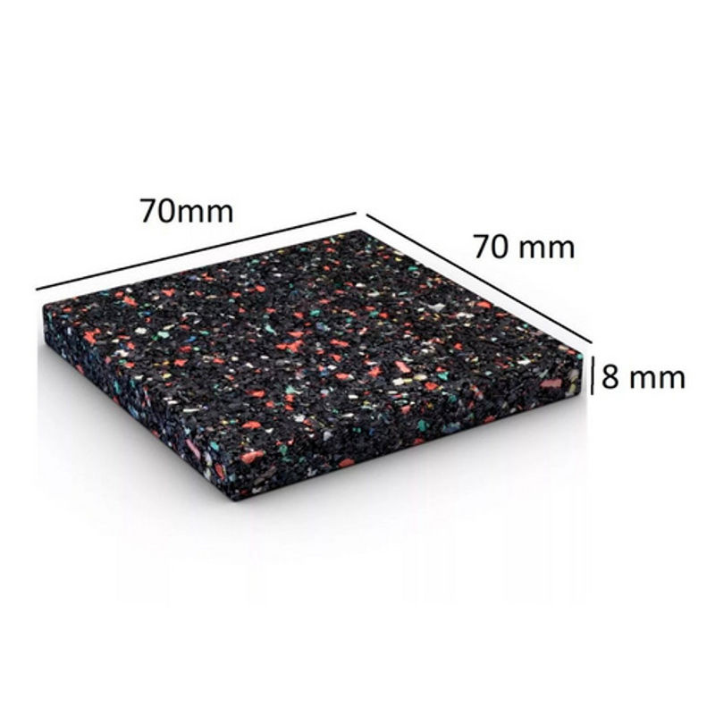 Karibu Unterlegpads aus Gummi für Gartenhäuser, Schwarz, 48 Stück, B/T/H: 7 x 7 x 0,8 cm - Bild 2