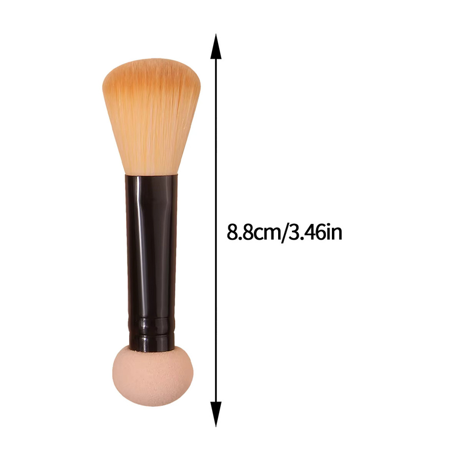 KOSSHOW Doppelköpfige Make-up-Pinsel mit Schwamm und Weichfaserborsten, 3 Stück - Bild 2