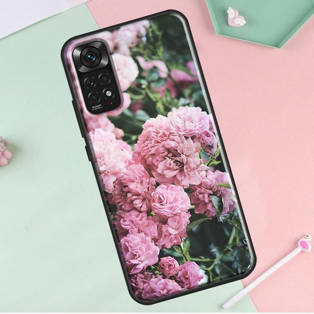 Xiaomi Handyhülle mit Pfingstrosen-Design für Redmi Note Serie in Pink - Bild 1