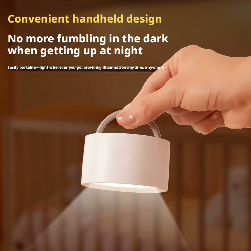 LINYILIGHT 360 Grad Magnetische Wandleuchte in Weiß, kabellose und wiederaufladbare Wandlampe mit Fernbedienung für Schlafzimmer und Studium - Bild 2