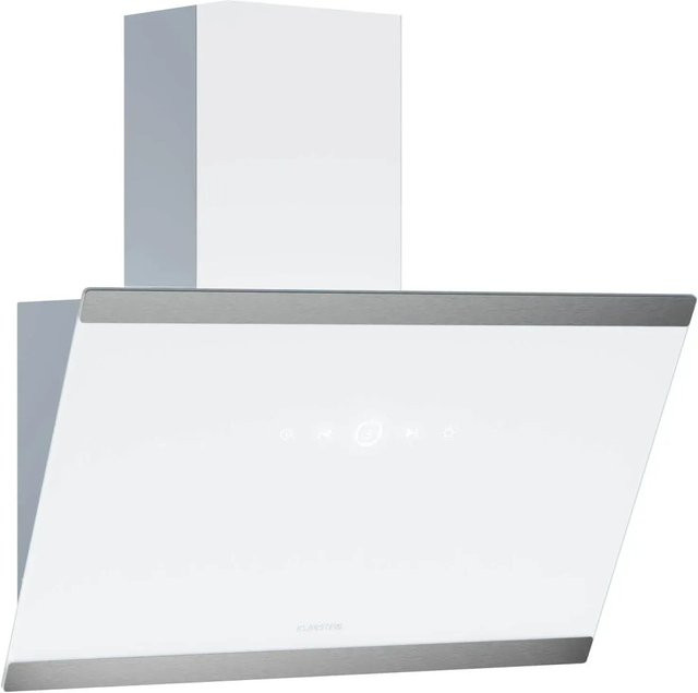 Klarstein FlashLine Dunstabzugshaube Weiß mit LED-Display, A++, 524 m³/h, Abluft oder Umluft mit Aktivkohlefilter - Bild 1