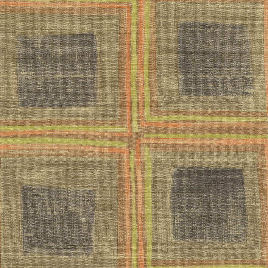 Élitis Tapete Sigil VP 1038 80 Multicolour Vinyl Vlies Tapete mit abstraktem geometrischem Mid-Century Design - Bild 1