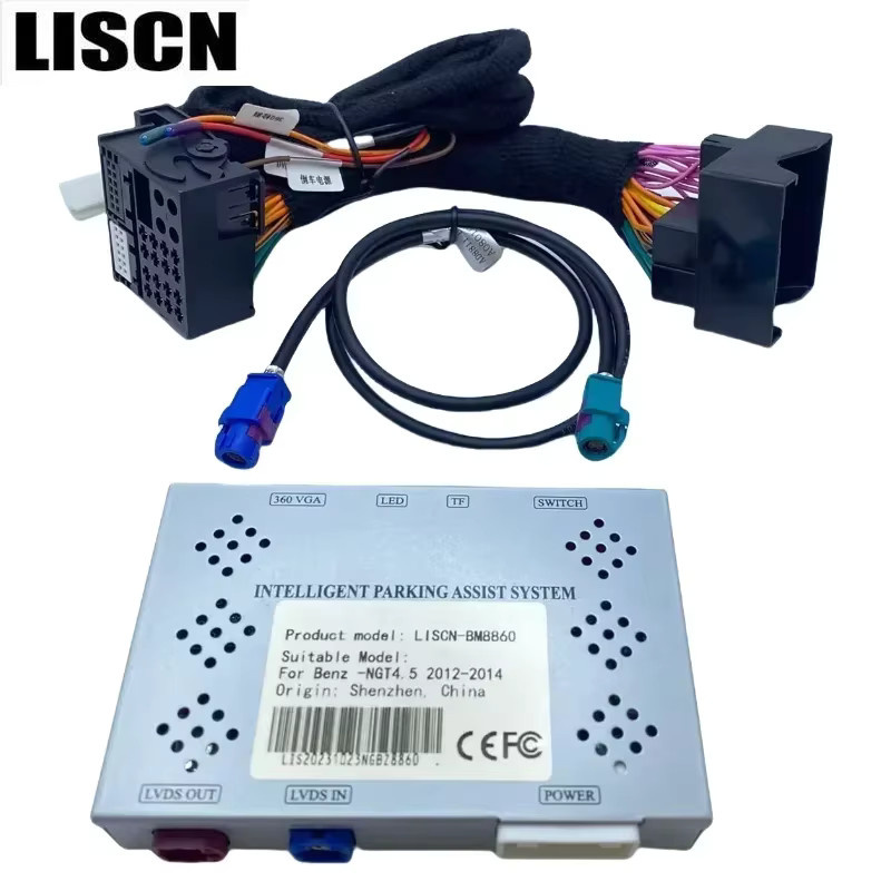 LISCN Rückfahrkamera-Kit für Mercedes Benz ML W166 ML250 ML300 ML350 ML400 (2011-2015) mit HD-Front- und Rückkamera in Schwarz - Bild 4