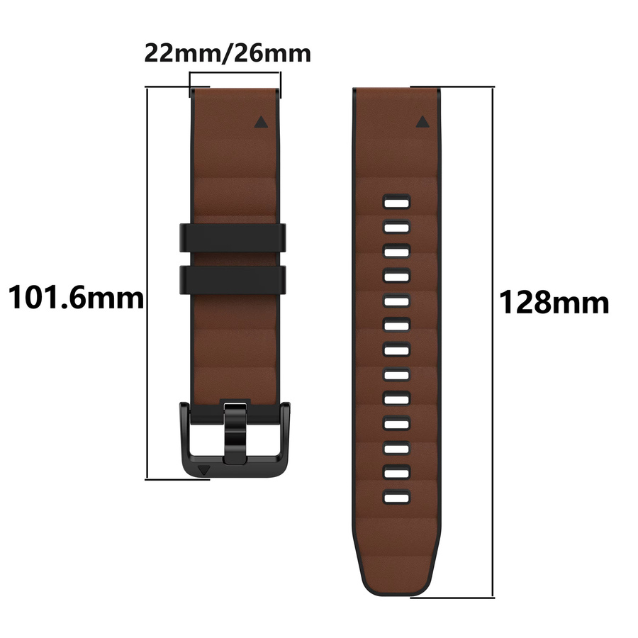 Uhrenarmband Silikon + Leder, 22 26 mm, Unisex - Bild 4