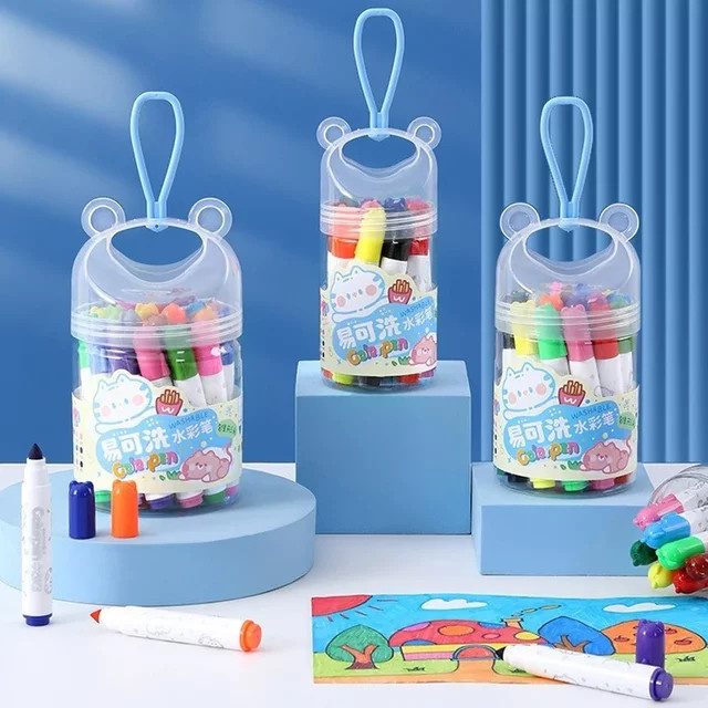 Waschbares Marker-Set für Kinder in Multicolour mit Bullet-Spitze, 12 Farben - Bild 1