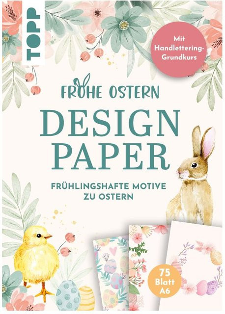 Topp Handlettering Design Paper Block Frohe Ostern in Multi - Bild 1