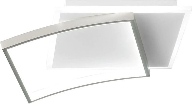 Moderne LED Deckenlampe von Licht-Erlebnisse in Weiß und Silber, dimmbar mit Farbwechsel für Wohnzimmer, Flur oder Schlafzimmer - Bild 1