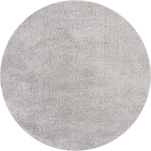 Runder Shaggy Teppich LYNE von Kadima Design in Grau, Durchmesser: 133 cm - Bild 1