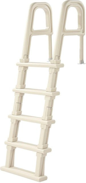 Buying Solutions, MB 5-stufige schräge Poolleiter mit 2 Handläufen in Weiß oder Beige, belastbar bis 136 kg, für Pools mit 48-54 Zoll Durchmesser - Bild 1