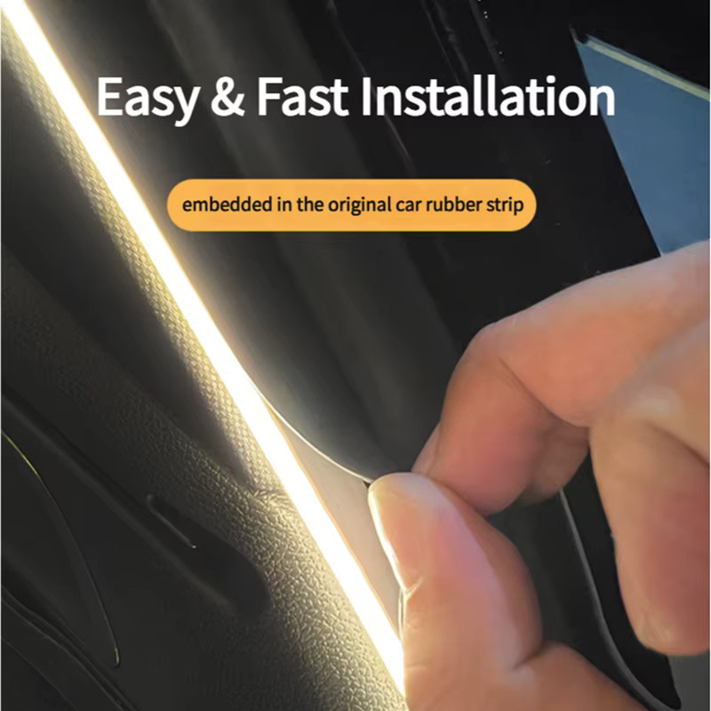 Flexible LED Kofferraum Lichtleiste aus PVC mit automatischer Induktion in Gelb für SUV und MPV - Bild 4