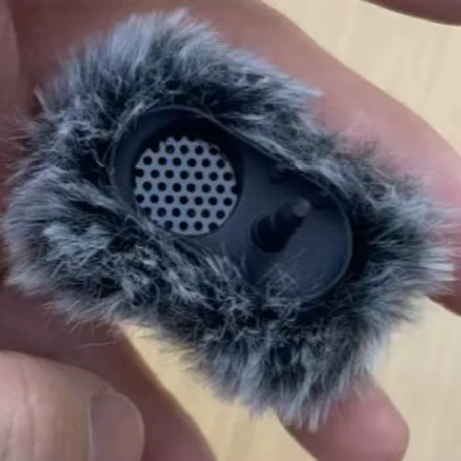 MovingMic Windschutzscheibe aus Fell für DJI MIC 2 Lavalier-Mikrofone in Schwarz - Bild 4