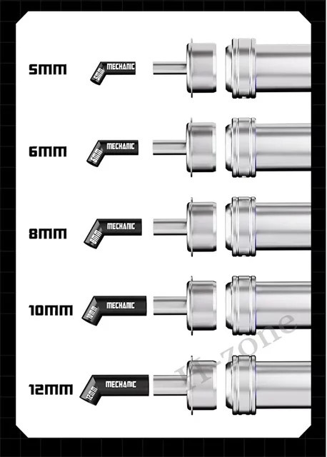 Mechaniker DIAGONAL Heißluftdüse schräg für Heißluftpistolen der Serie 81, 5, 6, 8, 10, 12 mm für gleichmäßiges Heizen - Bild 1