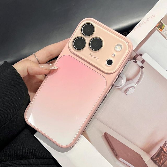 Stoßfeste Handyhülle mit großem Fenster für Apple iPhone 12 bis iPhone 17 Pro Max in Bunt und Pink - Bild 1