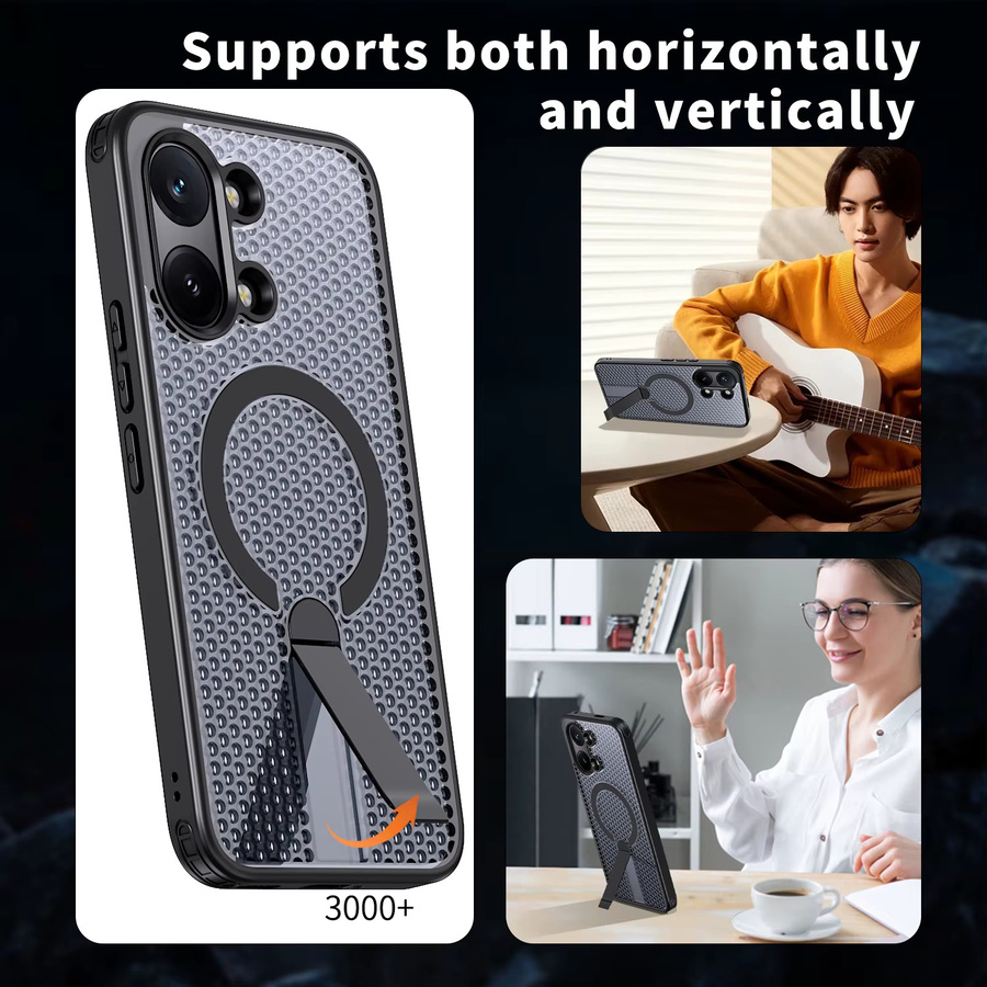 Stoßfeste Xiaomi POCO X8 Pro Max X8 Pro Schutzhülle mit Wärmeableitung und magnetischer Halterung in Pink - Bild 4