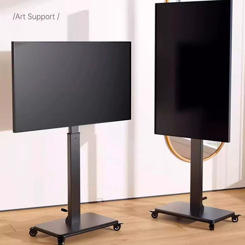 BEISHI Mobiler TV-Ständer in Schwarz für 26–65 Zoll Fernseher bis 50 kg mit Höhenverstellung und Drehgelenk - Bild 2