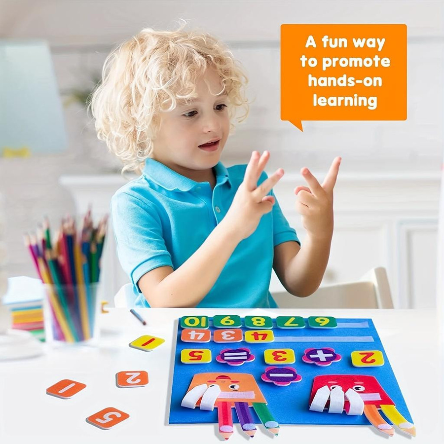 Affenmann Mathe Spielzeug Filz Zahlen Zählen für Kleinkinder 3-6 Jahre - Bild 4