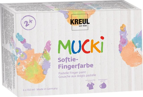 MUCKI Softie-Fingerfarbe 6er-Set ab 2 Jahren