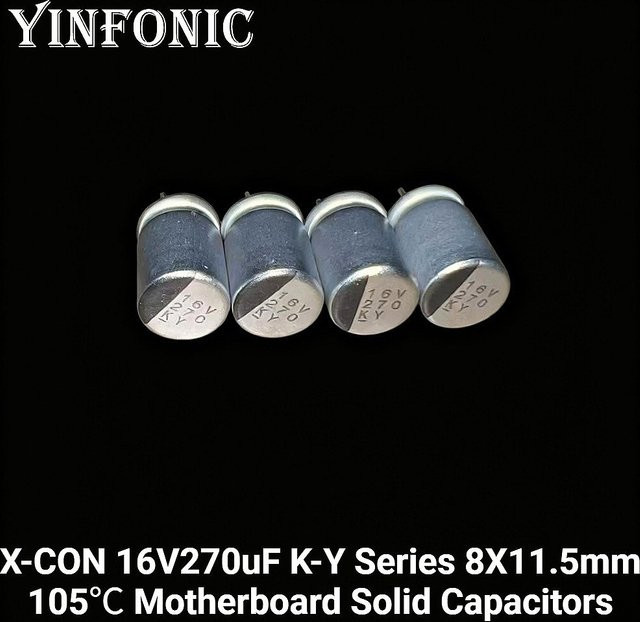 X-CON K-Y Serie Elektrolytkondensator 270uF 16V Silber B: 8 mm, H: 11,5 mm - Bild 1