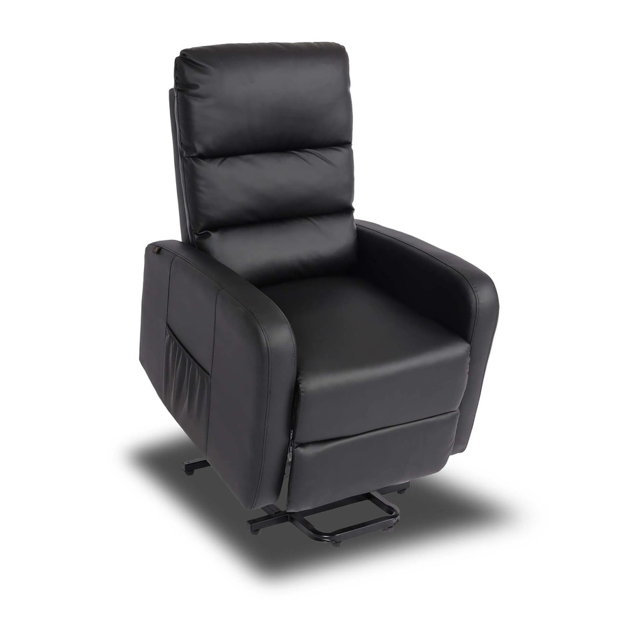 MCW Fernsehsessel K62 mit Liegefunktion und Aufstehhilfe in Schwarz aus Kunstleder und Metall - Bild 2
