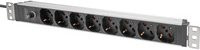 Digitus 19 Zoll Rack-Steckdosenleiste DN-95410-IT mit 8 italienischen Schutzkontaktsteckdosen, Aluminiumprofil, Silber, 1 HE - Bild 1