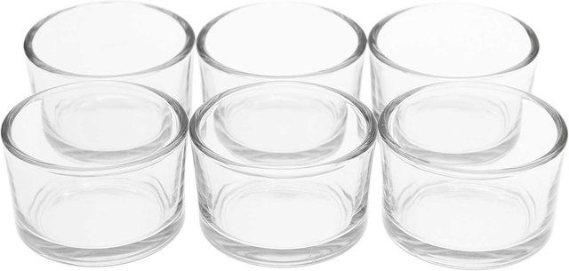 Rico Design Teelichtgläser aus Glas, transparent, 6 Stück, Durchmesser: 5,2 cm, Höhe: 3,3 cm - Bild 1